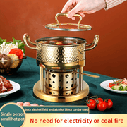 Stainless Steel Single Serving Hot Pot for Induction Cookers Outdoor Dining