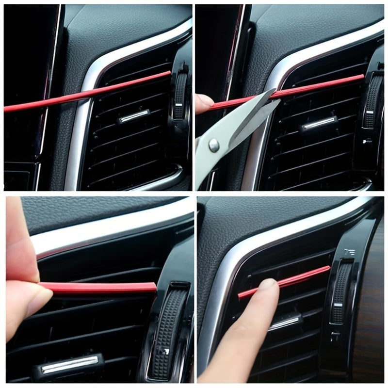 Fiat 500X 500L Panda uchun avtomobil konditsioneri chiqish dekorativ chiziq klipi