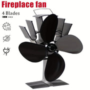 Aluminum Heat Powered Fireplace Fan for Wood Stove Quiet Heat Distribution