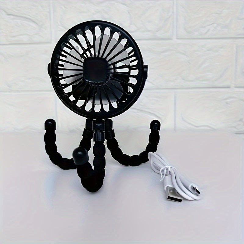 Rechargeable Bladeless Stroller Fan Compact Folding Handheld Silent Table Fan