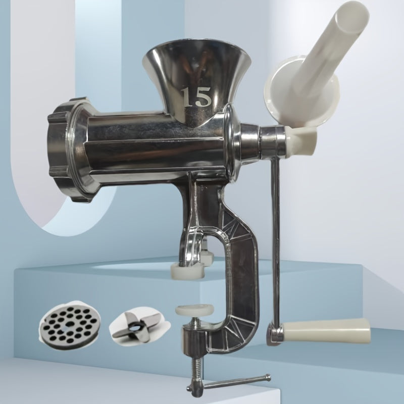 Aluminum Manual Sausage Stuffer and Meat Grinder Kit for Home Use