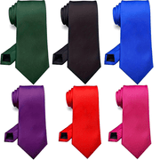 Men's Solid Color Silk Tie for Business Formal Attire