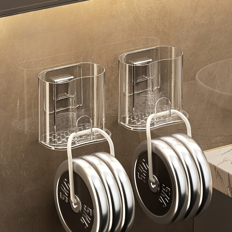 Wall-Mounted Toothbrush Holder with Cup Bathroom Organizer Space-Saving Storage