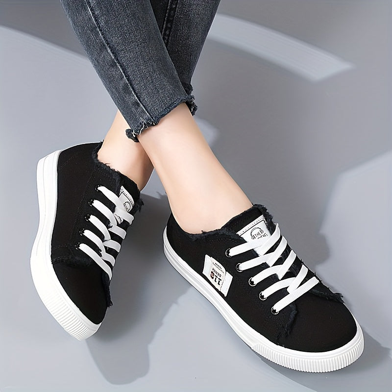 Women's White Flat Sneakers For Spring Summer Versatile Comfortable