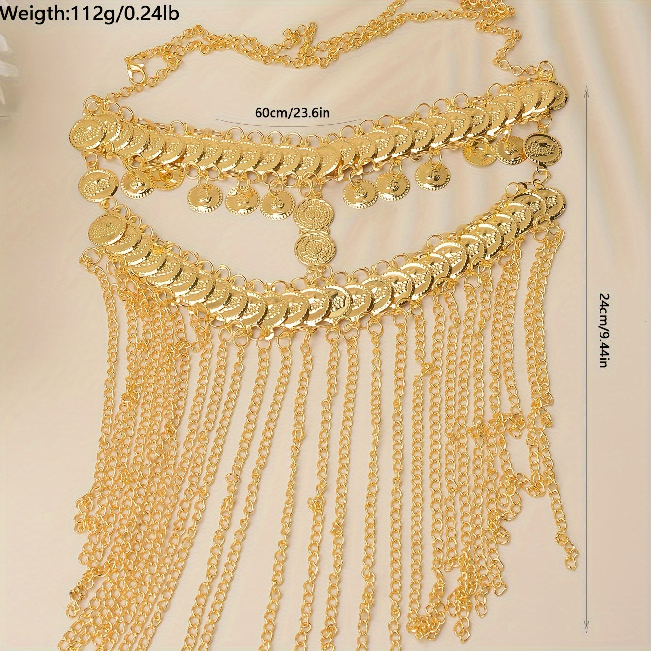 Alloy Metal Tassel Headband An'anaviy etnik uslub oddiy soch uchun