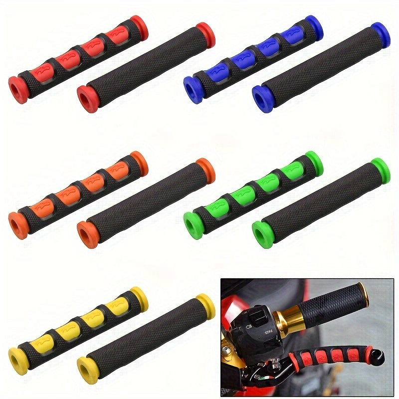 Motorcycle Brake Lever Covers Silicone Grip Non-Slip Red Bars for Electric Scooters