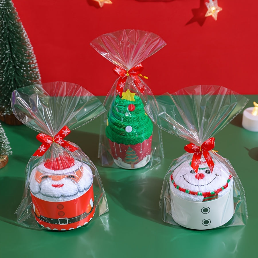Christmas Snowman Cake Towel Set for Christmas Eve and New Year