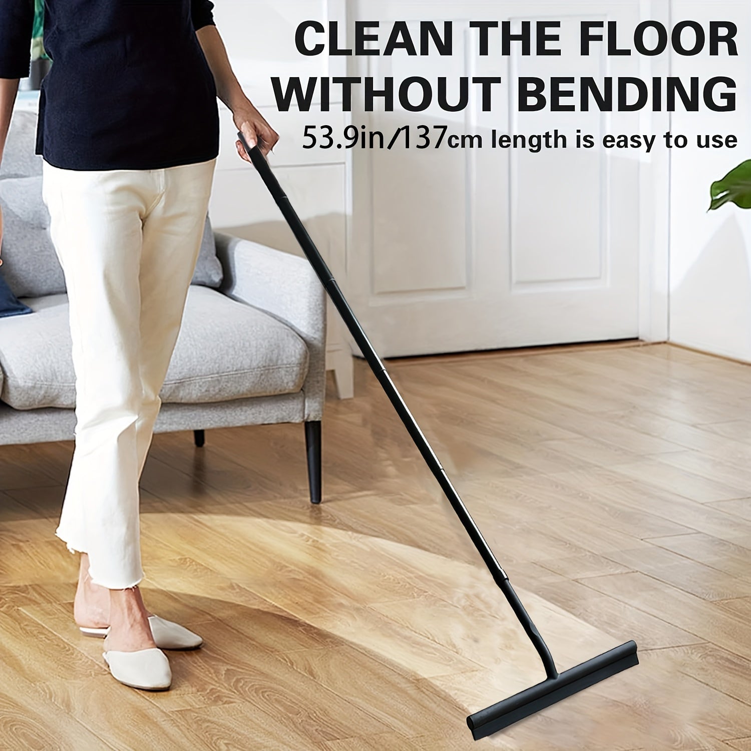 Bir qismli oynani tozalash uchun teleskopik uzatma sopi bilan oynani tozalash uchun squeegee