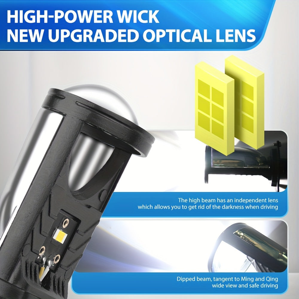 Roadsun 2 шт. H4 LED проекторов 60000LM 200W фары 6500K белый автомобильный свет для левостороннего движения