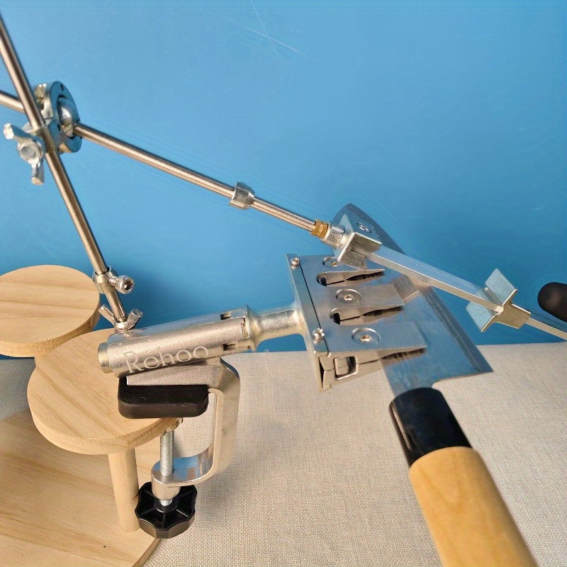 2025 Professional Precision Sharpening Tool with 360° Rotating Flip Fixed Angle system, Adjustable Handle, Multiple Rods. Durable construction. Ideal for kitchen sharpening.