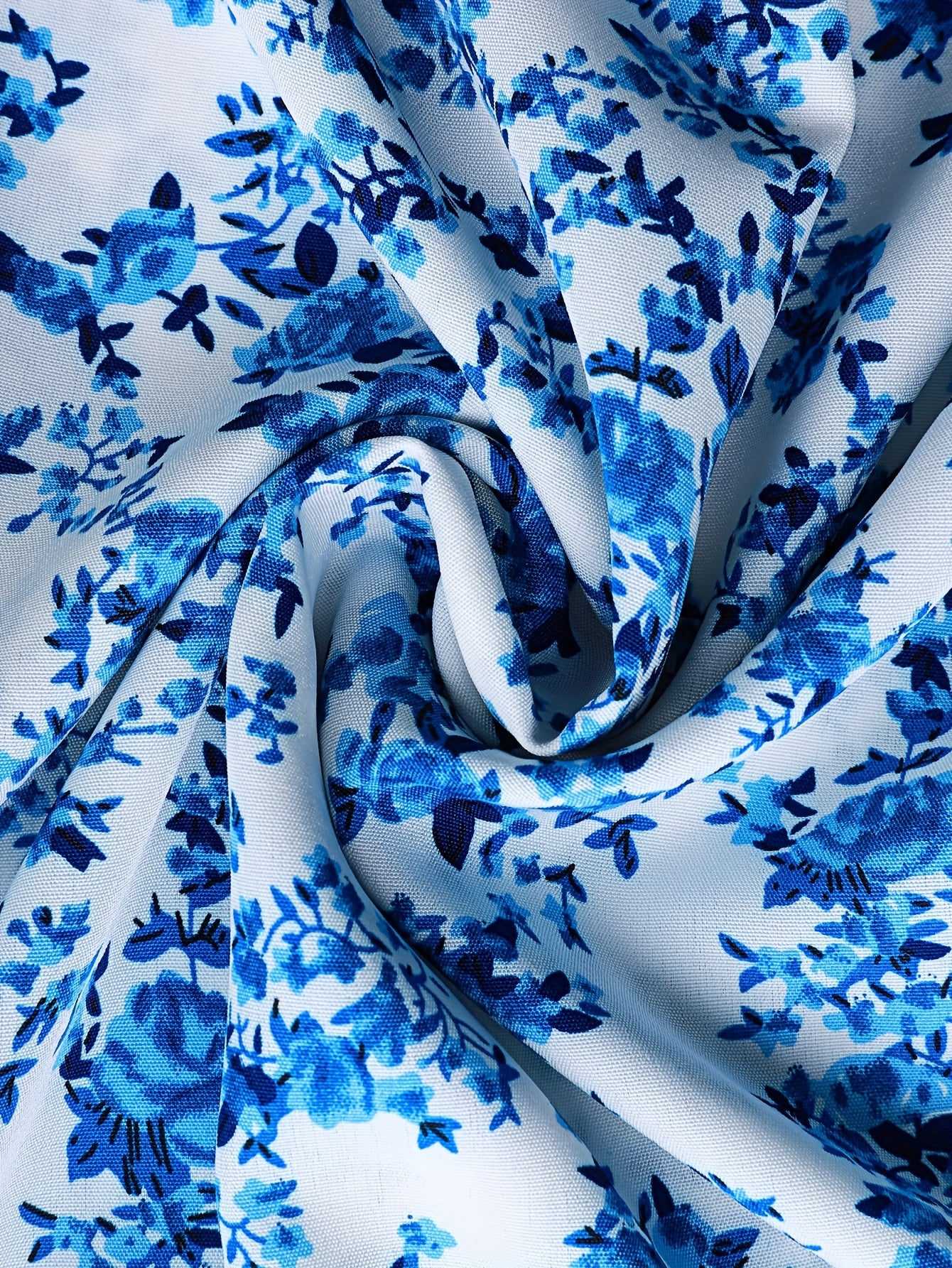 Женский комбинезон больших размеров с цветочным принтом и открытыми плечами, широкие штанины, синий, для отдыха и повседневной носки