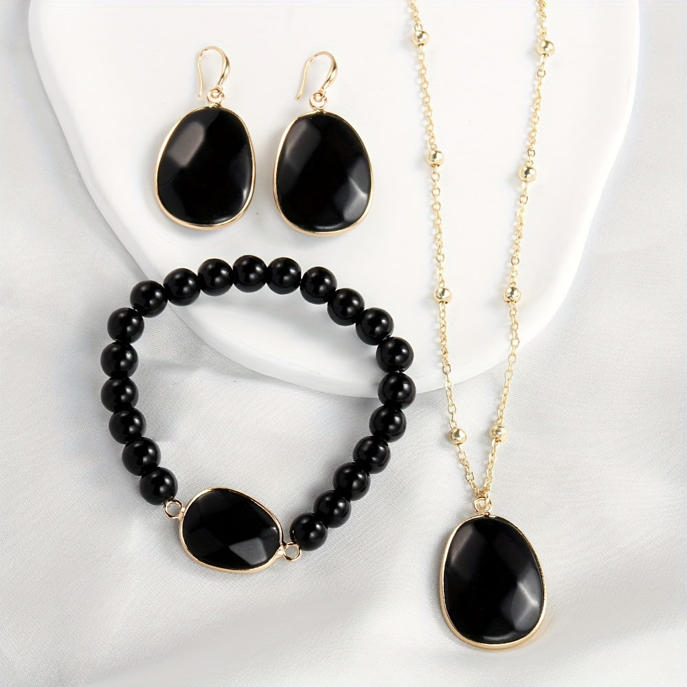 Bahor va yoz zargarlik to'plami: Rang-barang toshlardan yasalgan marjon, bilaguzuk va qisqa chokerdan iborat taqinchoqlar, partiyalar va ta'tillar uchun mukammal.