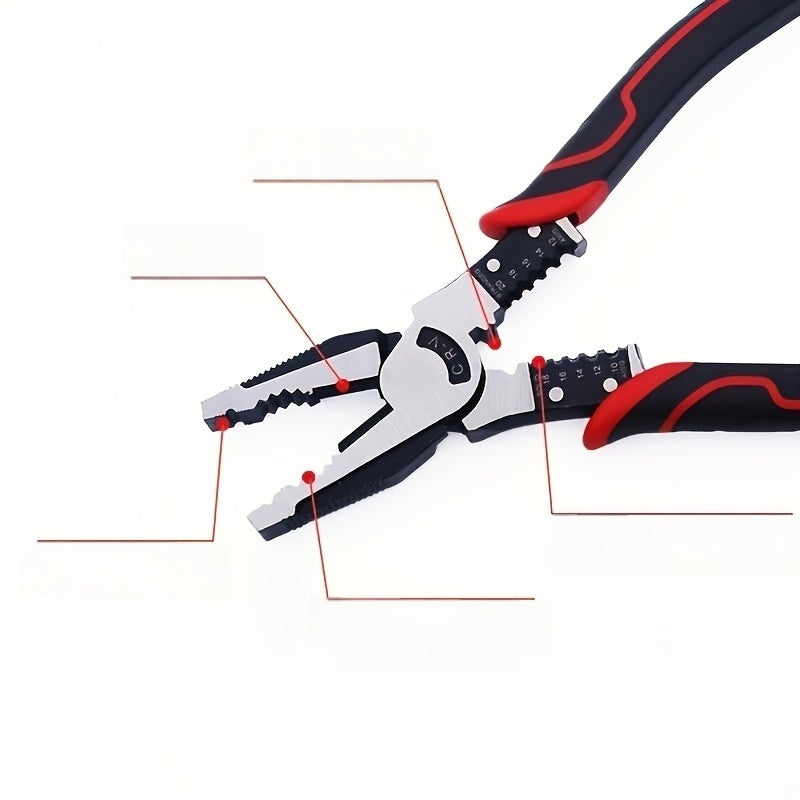 Многофункциональные плоскогубцы из хром-ванадиевой стали для электромонтажных работ, ремонта и садоводства