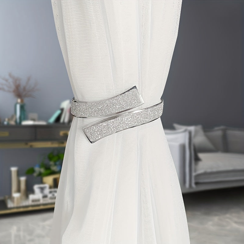 Elegant Golden Curtain Clips No Drilling Ties and Organizes Curtains