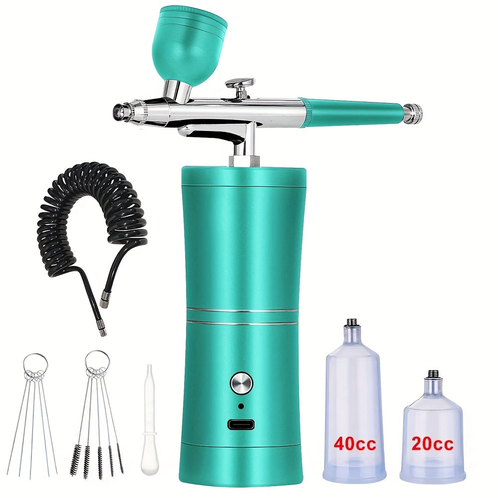 Portativ simsiz havo cho'tkasi tirnoq san'ati, makiyaj, tort bezatish uchun.