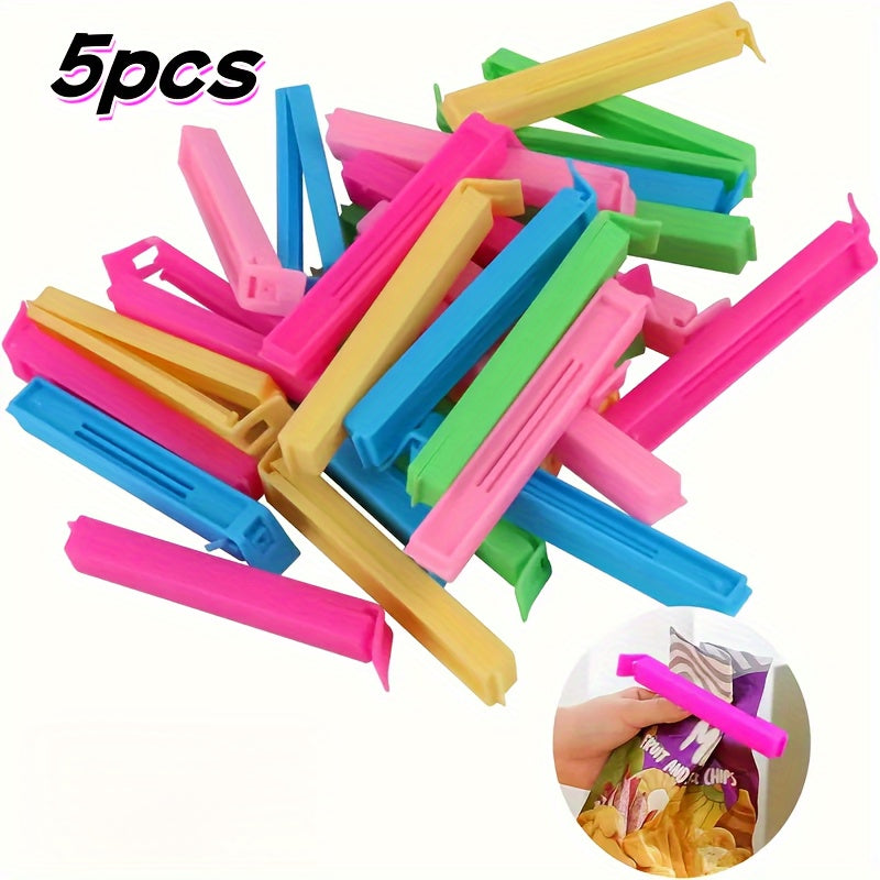 Pack de 5, 10, 20 clips reutilizables para almacenamiento de alimentos de polipropileno a prueba de humedad y polvo