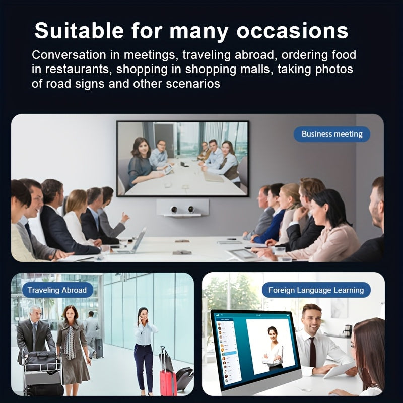 Portable Dual-Language Translator with Voice and Photo Interpretation Supporting 142 Online Languages and 19 Offline for Travel Business and Study