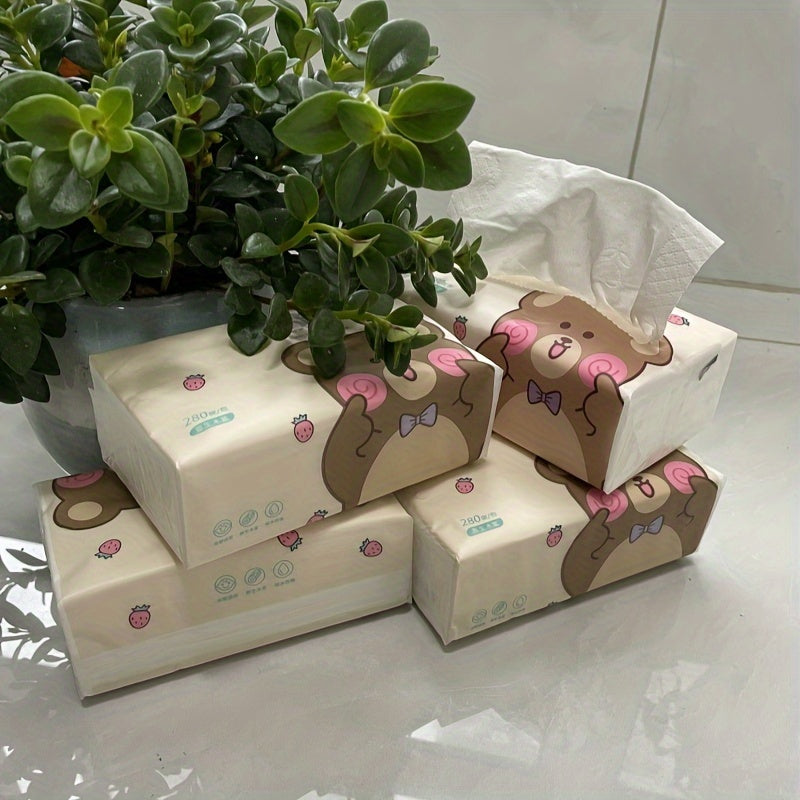 Extra Thick 5-Layer Tissue Paper 280 Sheets Durable Soft for Hands Face Toilet