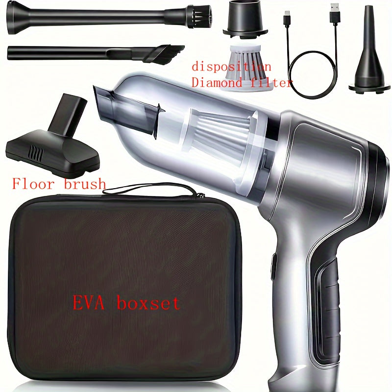 Wireless Handheld Car Vacuum Cleaner with Strong Suction and Blow Function