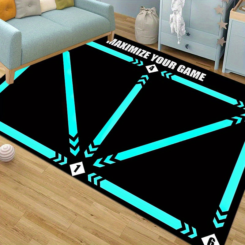 Soccer Training Mat Non-Slip Soft Polyester Indoor Rug for Living Room Bedroom