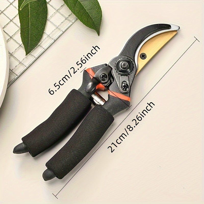 Titanium Coated Bypass Pruning Shears for Tree and Branch Trimming Alloy Garden Hand Clippers