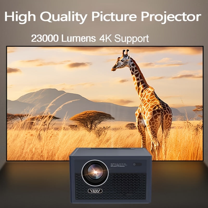 Full HD Projector with WiFi6, 7.62m Display, Android, Smart Home Theater