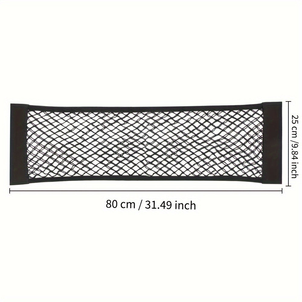 Organizador de respaldo para coche Bolsa de almacenamiento de malla elástica Bolsillo para asiento del maletero del coche