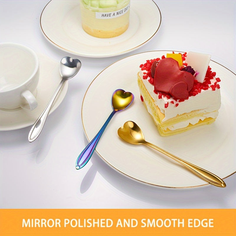 Valentine's Day Couple Love Ice Spoon Set Stainless Steel 4 or 8 Piece Kitchen Utensils