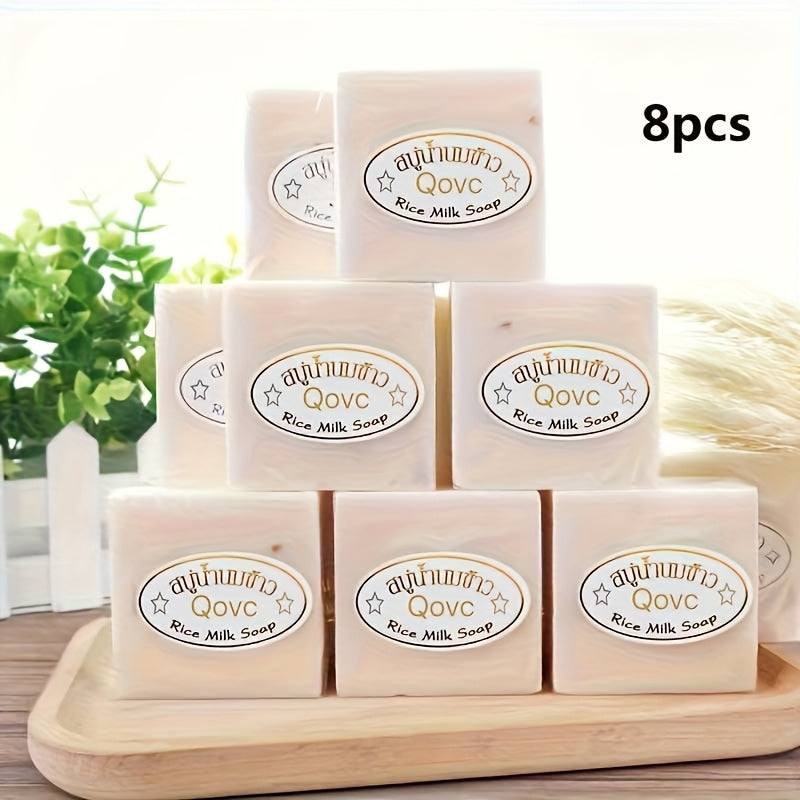 Jabón artesanal con aroma a arroz para limpieza facial y de manos. Todo tipo de piel