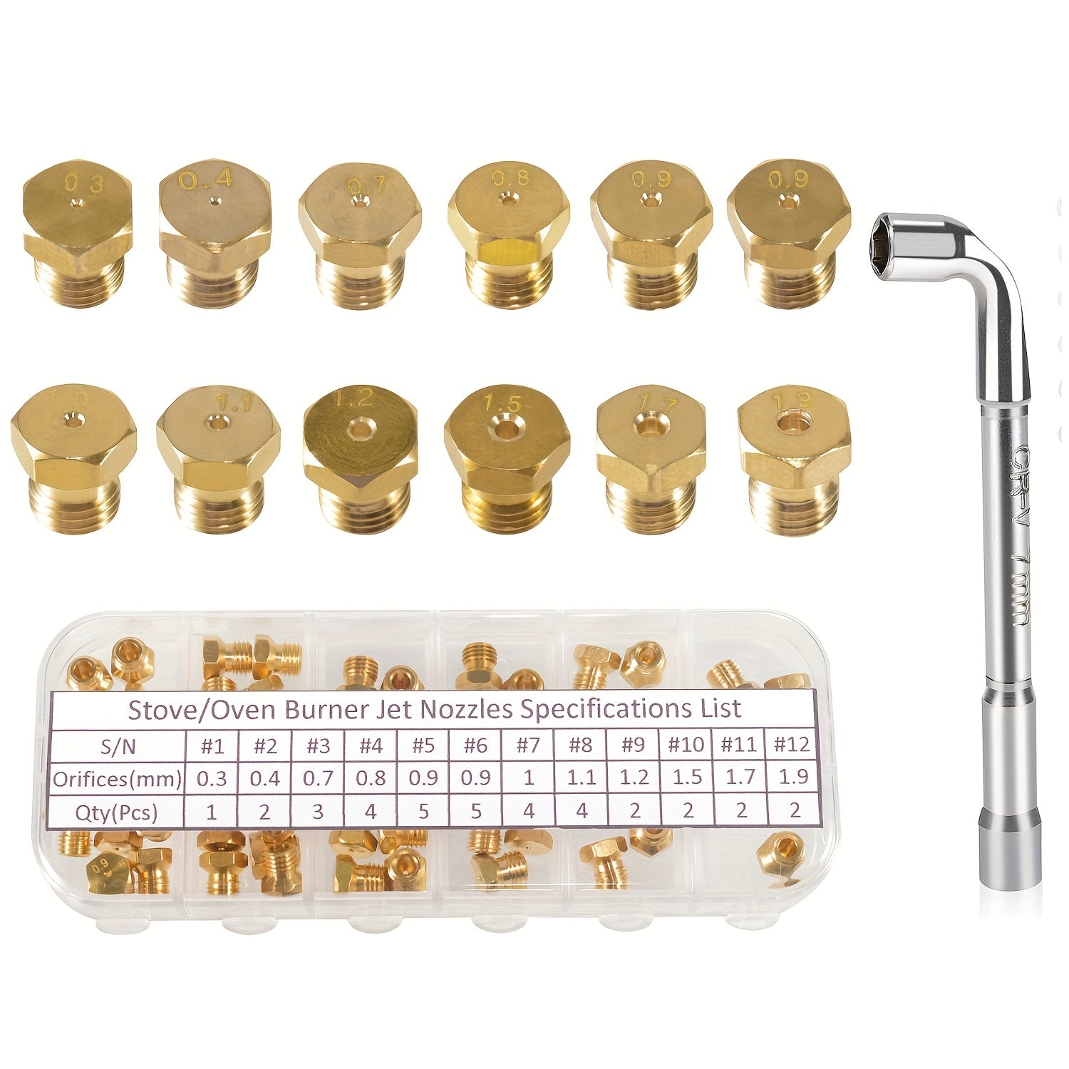 36 Piece Copper Gas Range Stove Oven Orifice Conversion Kit for Propane and Natural Gas