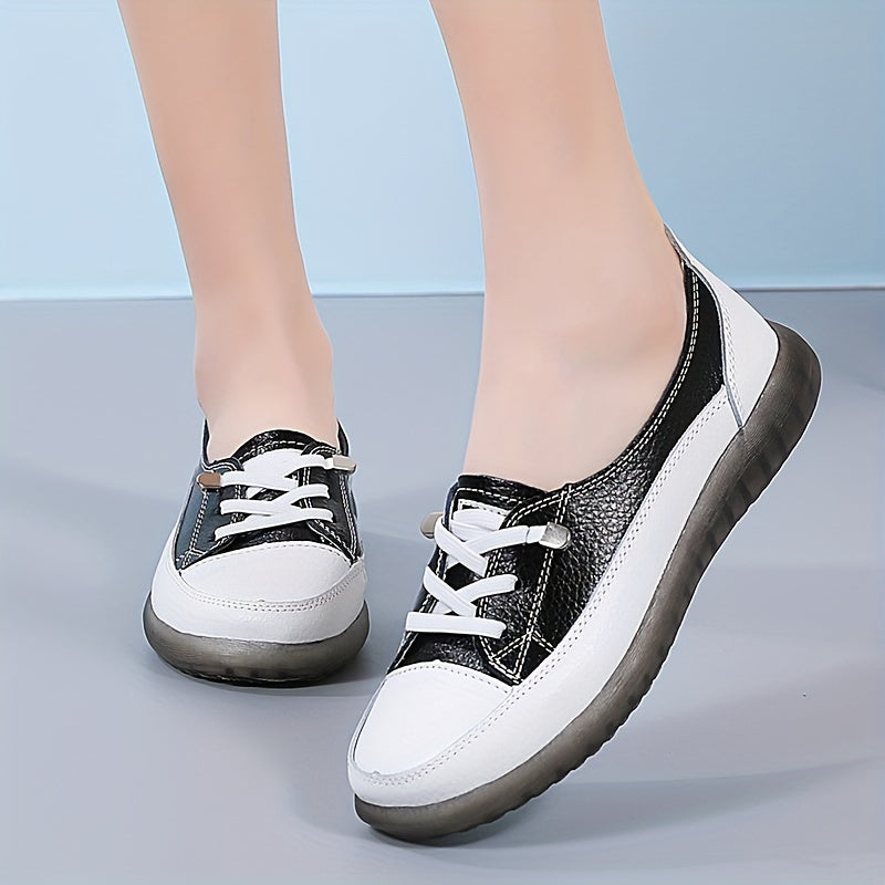 Women's Synthetic Sports Shoes, Casual All-Season, Non-Slip, White Red Black