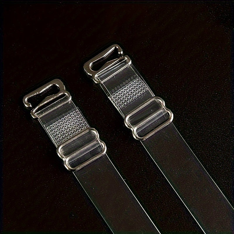 8-Pack Transparent Shoulder Straps with Metal Buckles for Women's Lingerie
