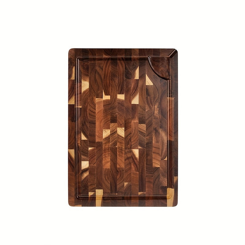 Durable Acacia Wood Cutting Board with Juice Groove for Fruits and Vegetables