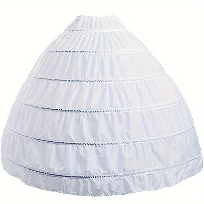 White Bridal Petticoat with Dress Enhancer for Weddings and Special Events