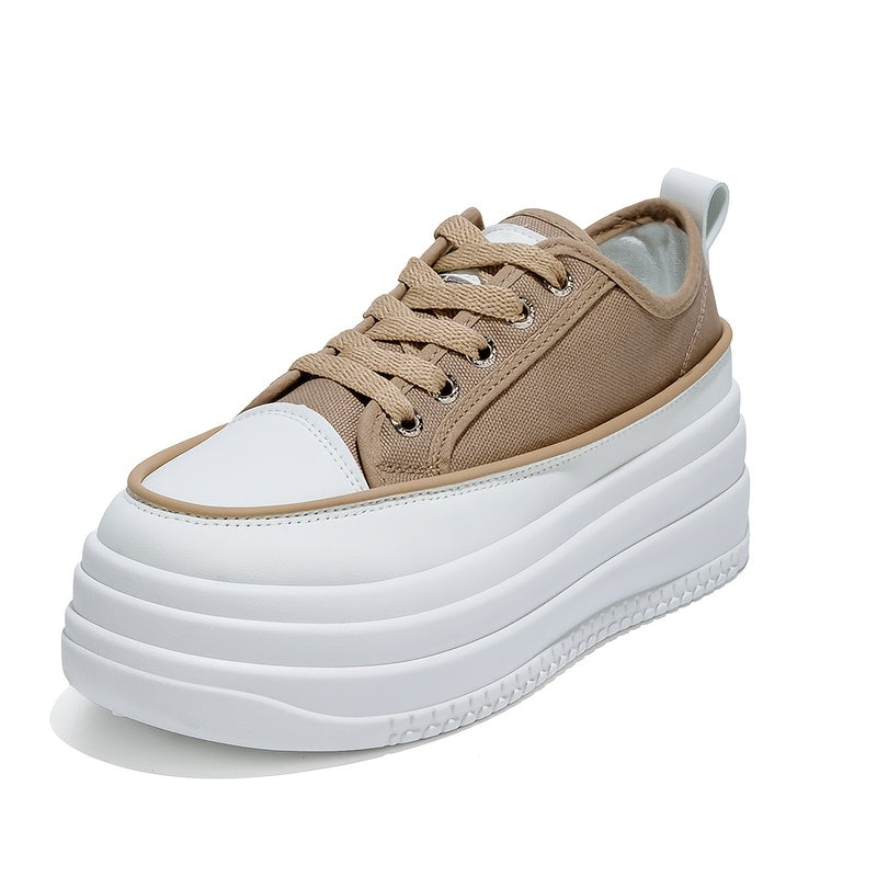 Women's Small White Fashion Shoes Lace-Up Plain Toe All-Season Man-Made Materials
