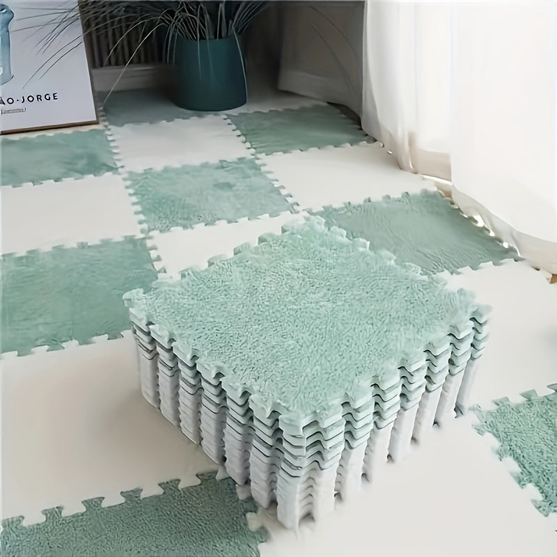Juego de alfombrillas de espuma acolchada de 24 piezas en colores mezclados para dormitorio, sala de estar y balcón