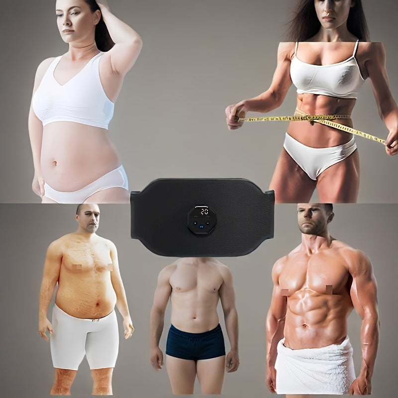 USB orqali zaryadlanadigan EMS qorin mashg'uloti va mushak stimulyatori - asosiy kuchni rivojlantirish, qorin va oyoq tonusini oshirish uchun sozlanadigan PU massaj kamar, erkaklar va ayollar uchun uy sport uskunalari, zamonaviy dizayn