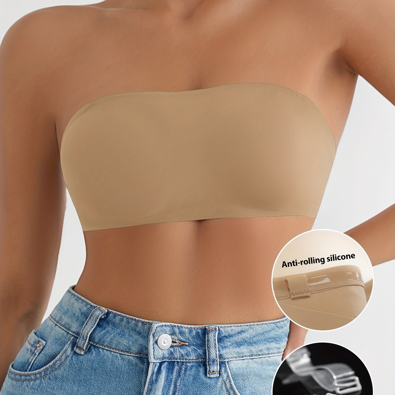 Women’s Seamless Strapless Bandeau and Cozy Everyday Bra