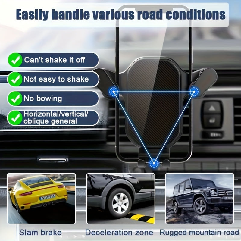 Soporte universal para teléfono de coche, clip de ventilación de ABS, ángulo de visión ajustable