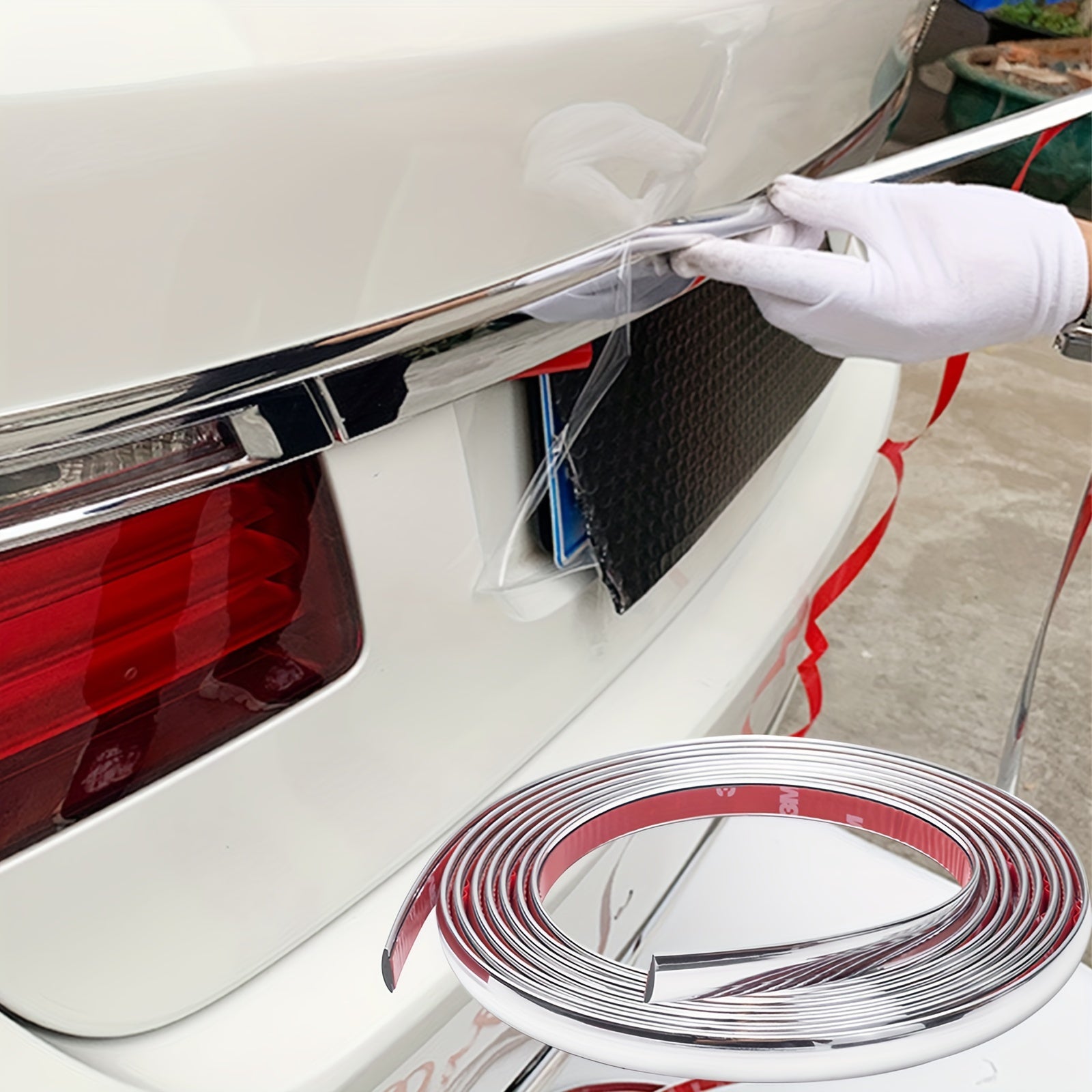 Avtomobil bezakli krom oynali chiziqlar Yorqin kumushli elektroplatka