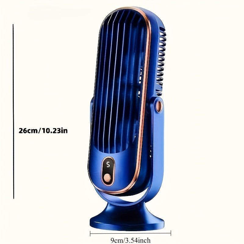 Portable Air Cooler Fan with Double Motor 5 Speeds 720° Rotation USB Rechargeable Battery for Office Travel Camping