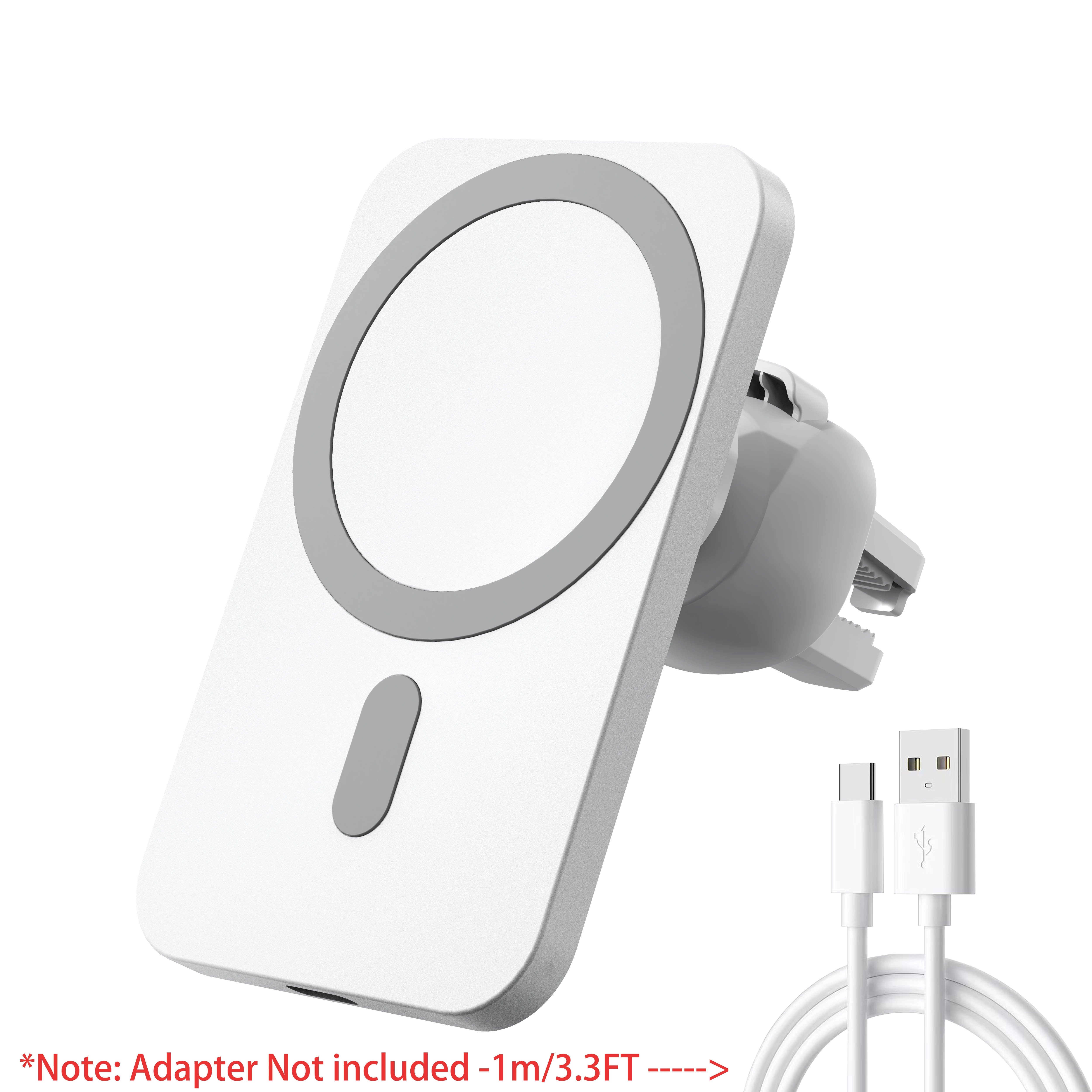 Soporte universal para coche con carga inalámbrica magnética de 15W para iPhone 12-16 con fuerte succión