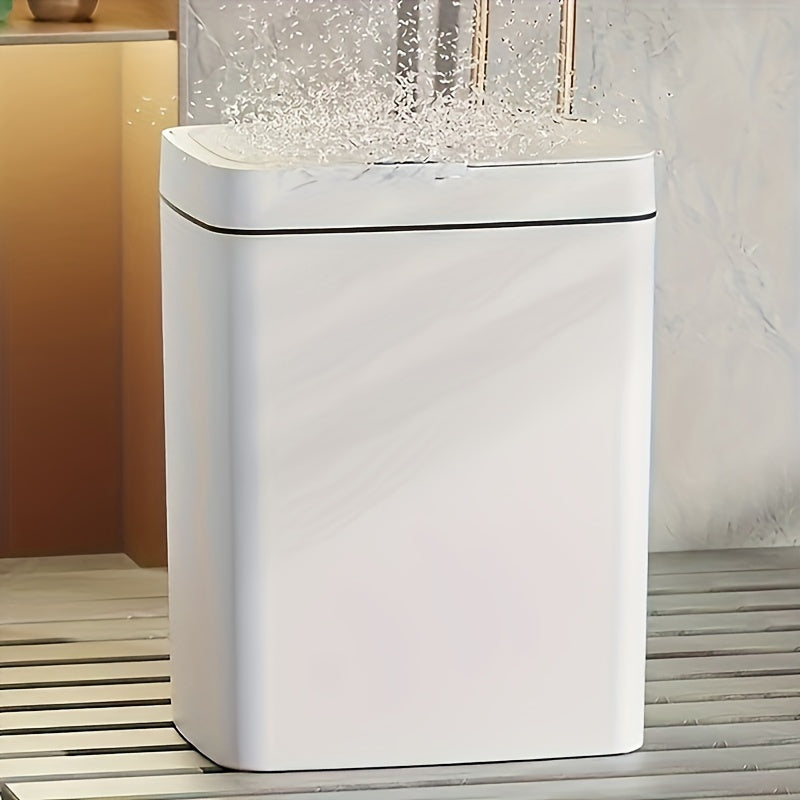 Touch-Free Motion Sensor Trash Can with Odor-Sealing Lid for Bathroom Kitchen Living Room