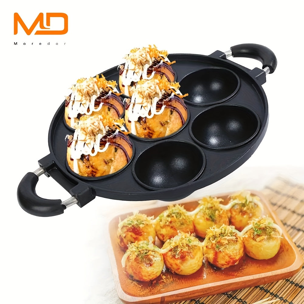 7-Cavity Non-Stick Octopus Frying Pan Easy to Clean Space-Saving Design