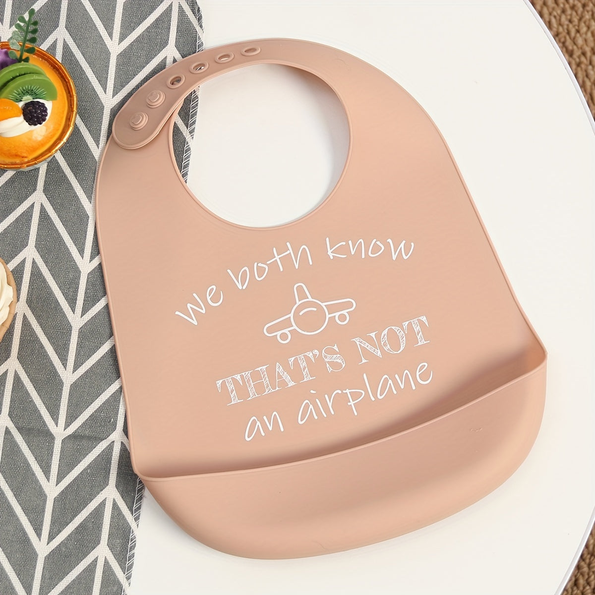 Baby Silicone Bib for Infants Waterproof Lion Print Durable Food Catcher