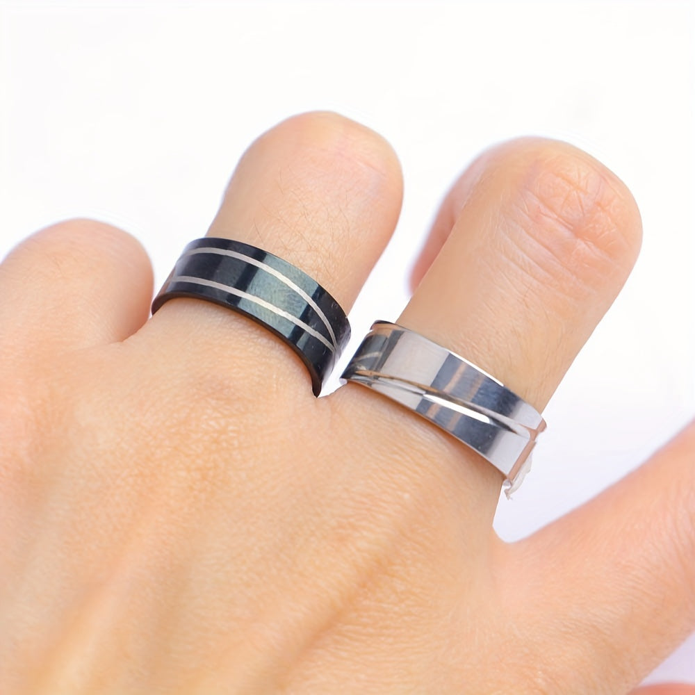 20 Pairs Stainless Steel Heart Cutout Rings for Couples Weddings Parties