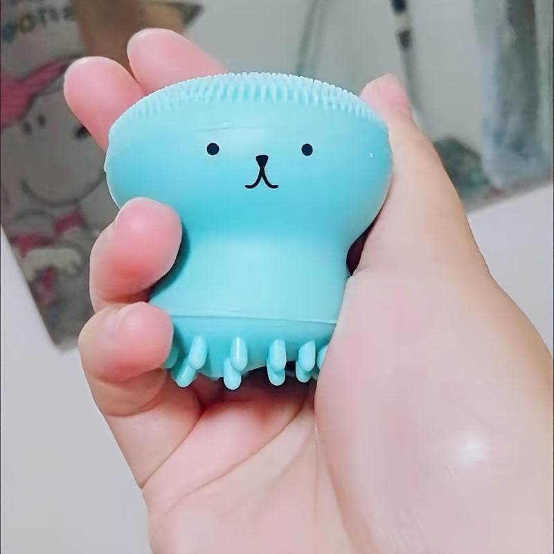 Unisex Silicone Facial Cleansing Brush Octopus Shape Deep Clean Scrubber
