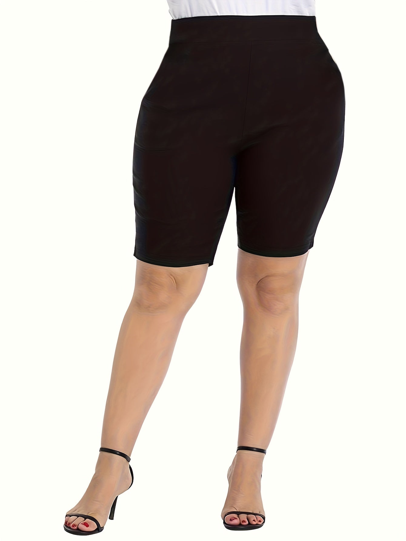 Plus o'lchamli shortlar to'plami, 3 ta, paxta, kundalik, ko'p rangli