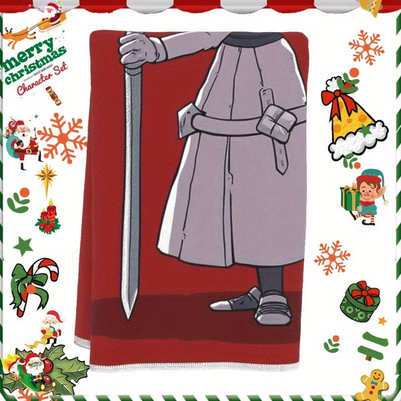 Christmas Tea Towel Woven Dish Cloth 45x66cm Soft Polyester Festive Decor