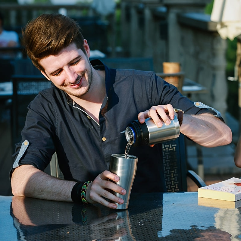 1 dona zanglamas po'latdan 3-in-1 pivo shishasi izolyatori ochgichi bilan, erkaklar uchun sovg'alar